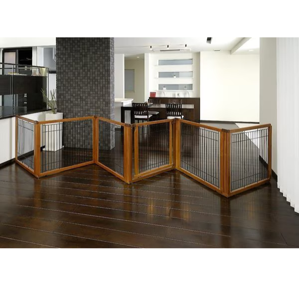 Richell Convertible Elite 6 Panel Pet Gate - Autumn Matte