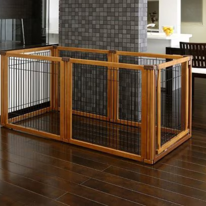 Richell Convertible Elite 6 Panel Pet Gate - Autumn Matte