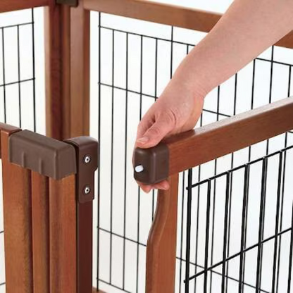 Richell Convertible Elite 6 Panel Pet Gate - Autumn Matte