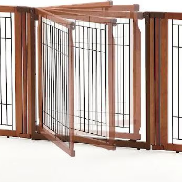 Richell Convertible Elite 6 Panel Pet Gate - Autumn Matte