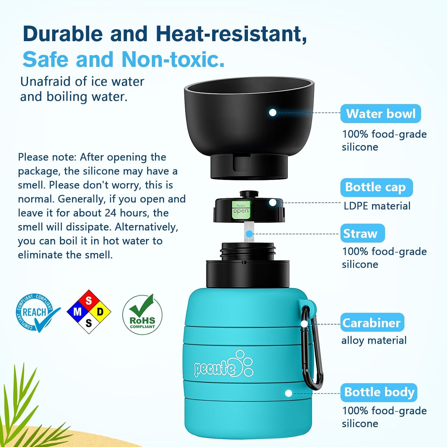 New Improved Creative Pet Water Bottle Sports Squeeze Travel Cup Foldable Portable Dog Water Bottle for Walking