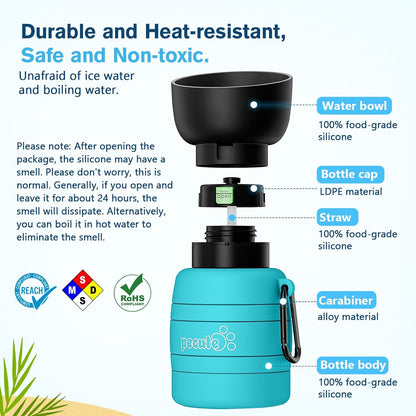 New Improved Creative Pet Water Bottle Sports Squeeze Travel Cup Foldable Portable Dog Water Bottle for Walking